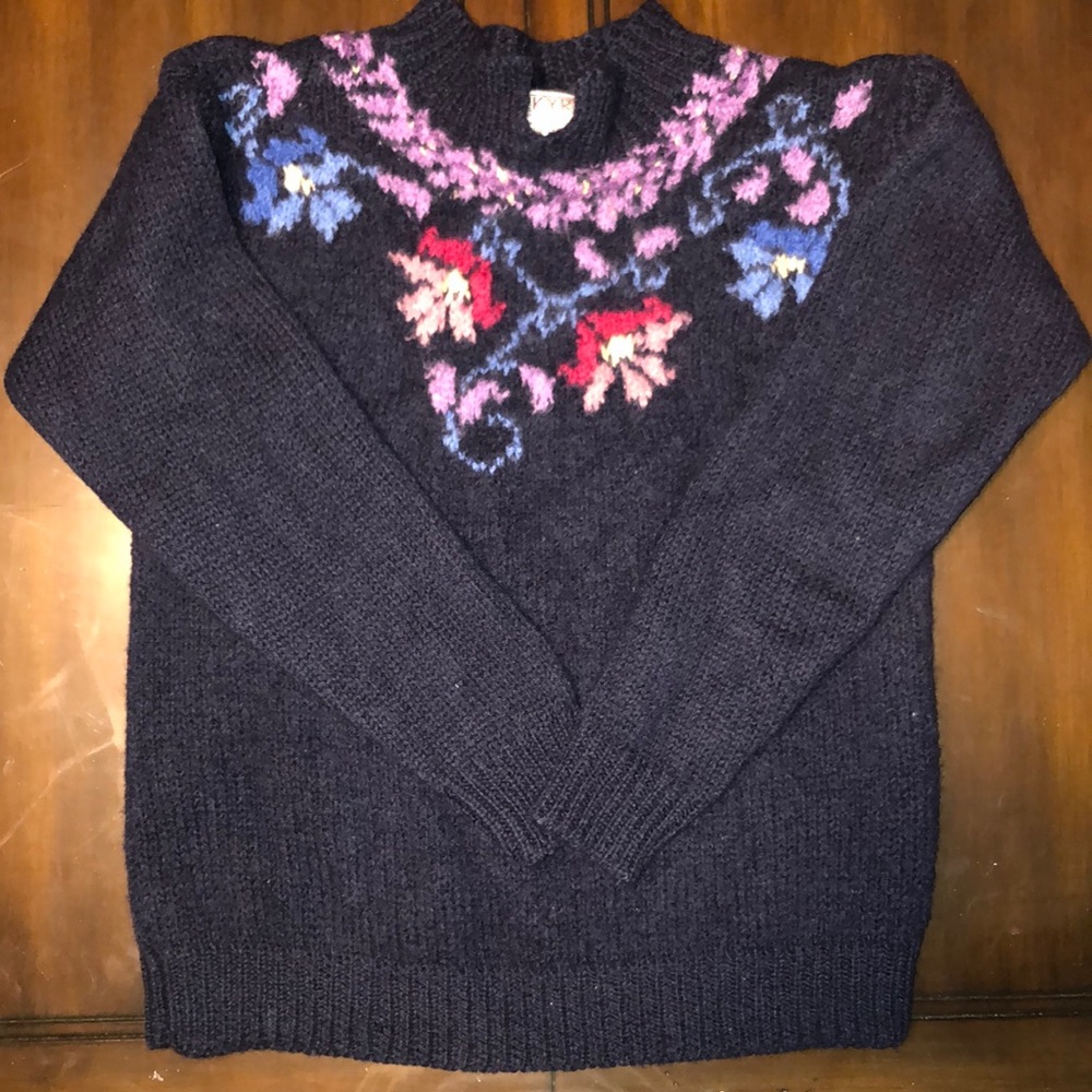 Wool Floral Sweater